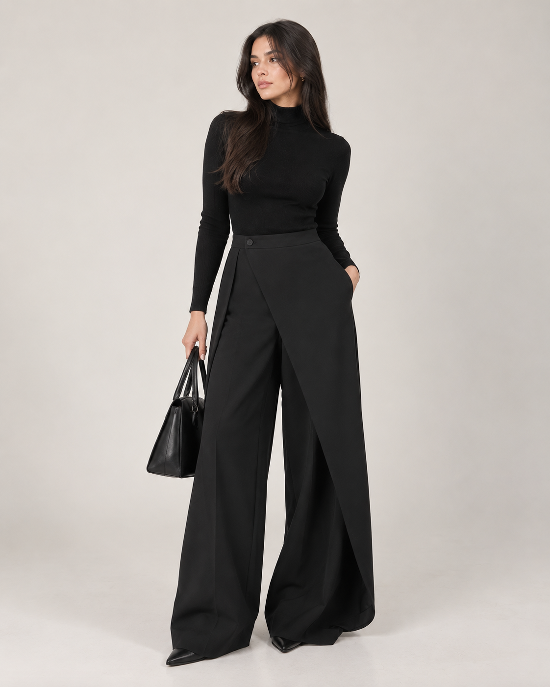 Black Wide-Leg Pants