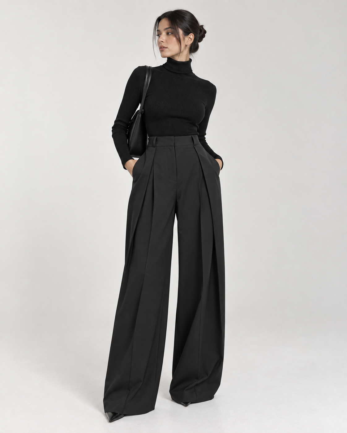 Grey Wide-Leg Pants
