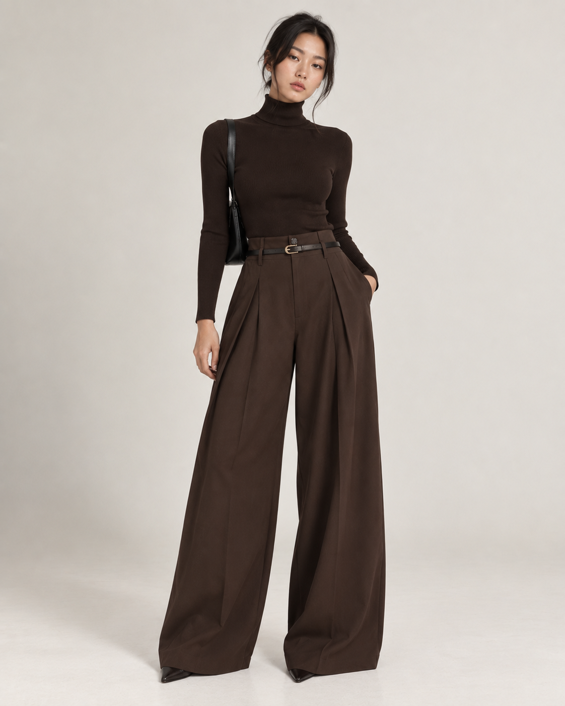 Brown Belted Pants