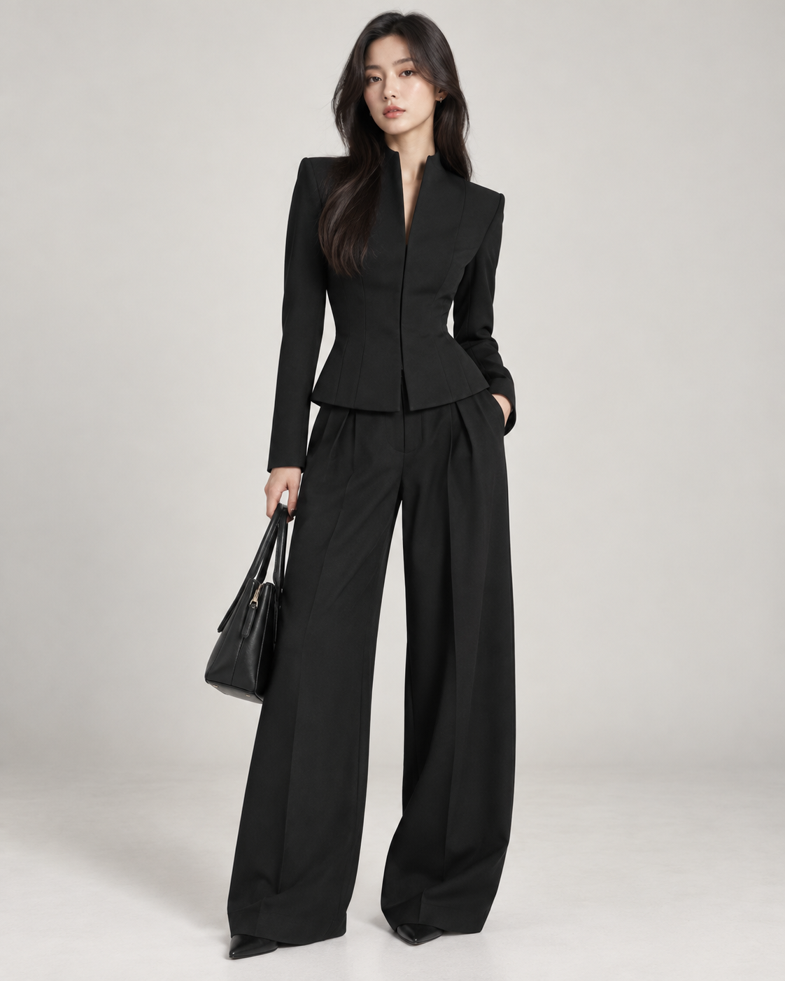 Black Sculpted Blazer