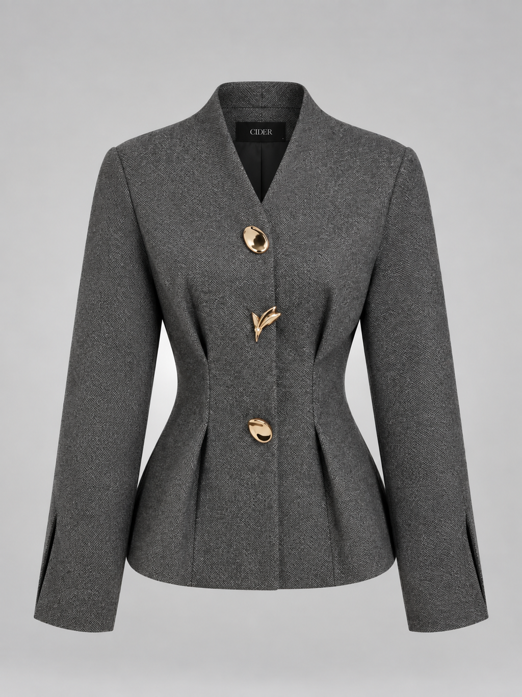Sculpted Grey Blazer
