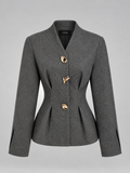 Sculpted Grey Blazer