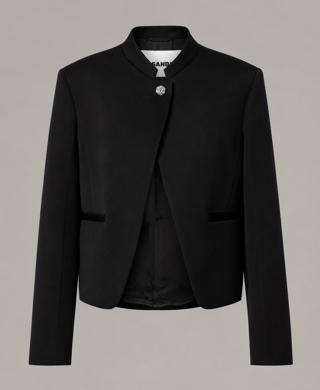 Black Jewel Collar Blazer