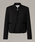 Black Jewel Collar Blazer