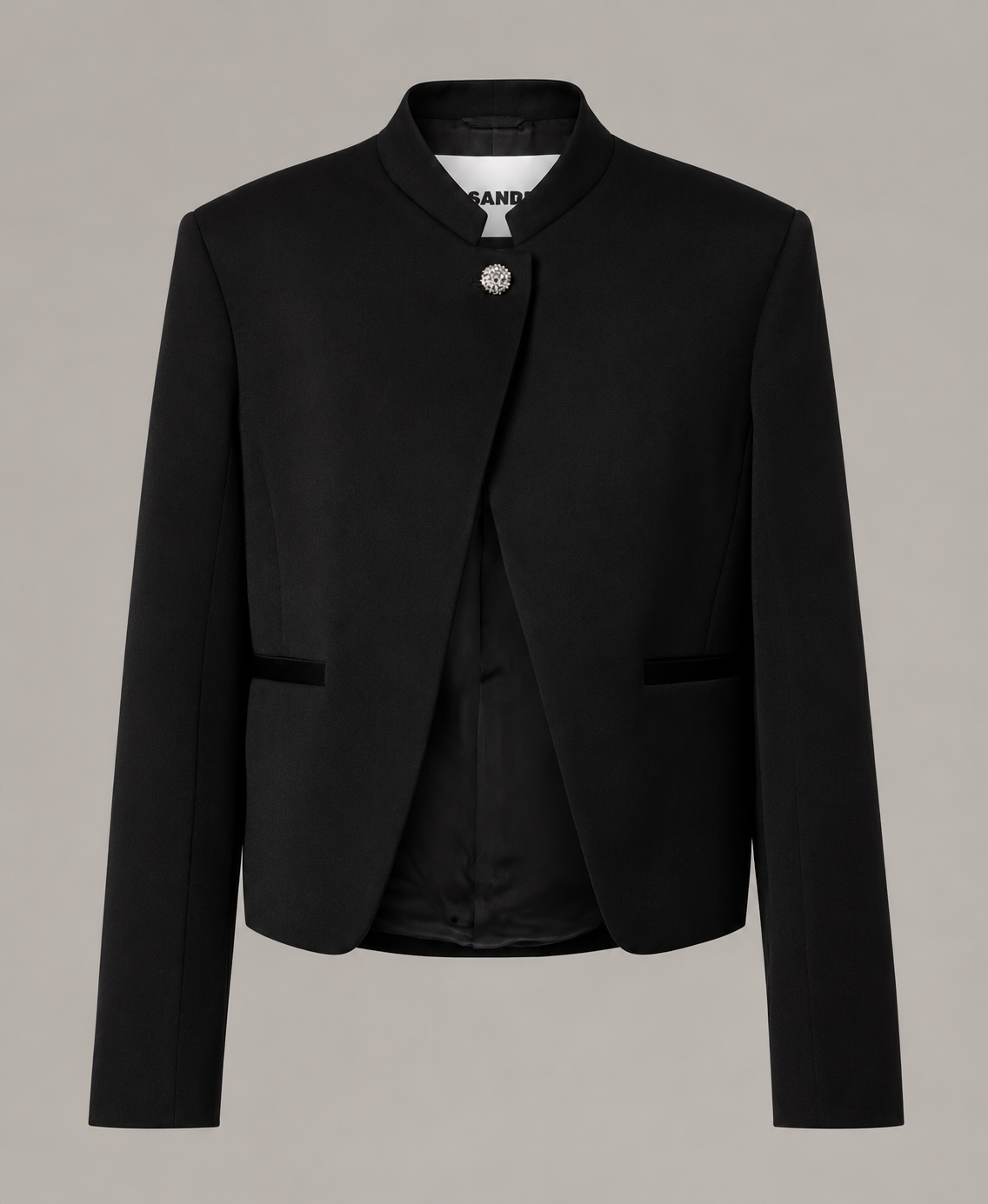 Black Jewel Collar Blazer