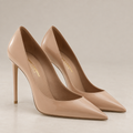 Nude Patent Pointed Pumps