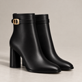 Black Buckle Ankle Boots