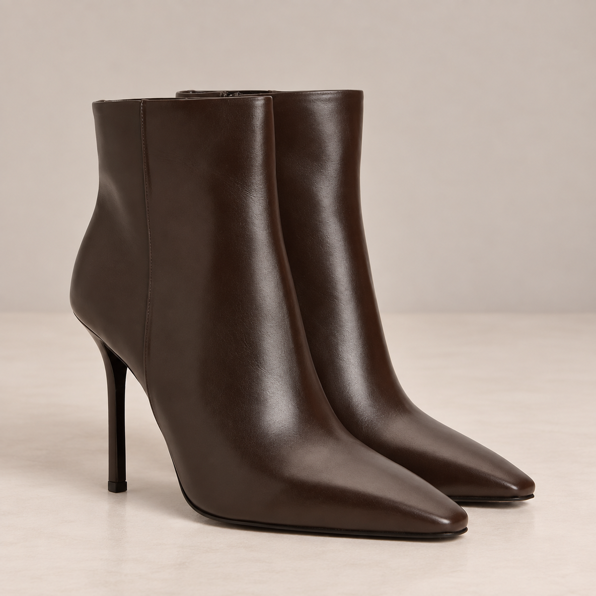 Espresso Stiletto Ankle Boots