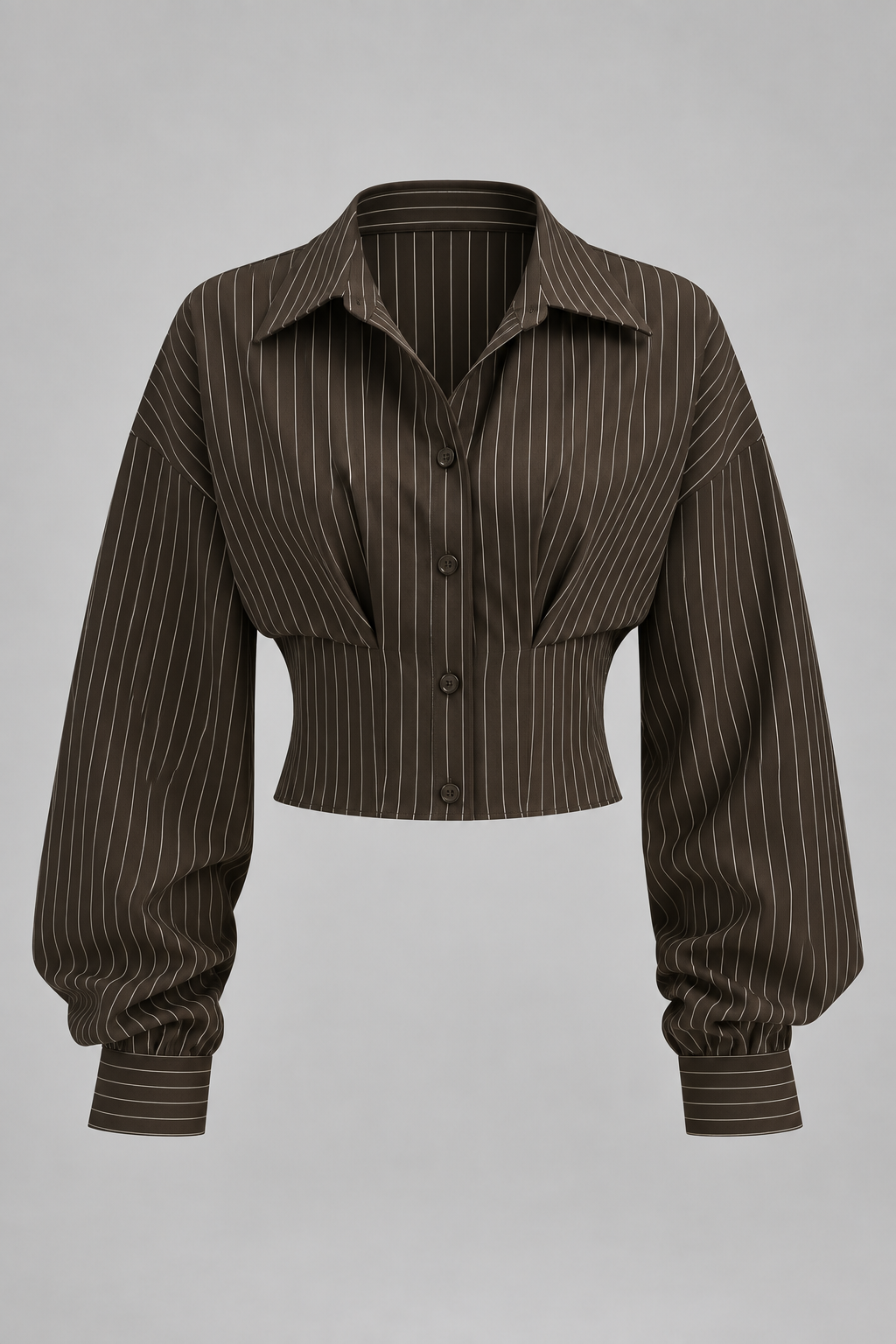 Brown Pinstripe Shirt