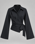 Navy Wrap Shirt