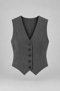 Grey Button Vest