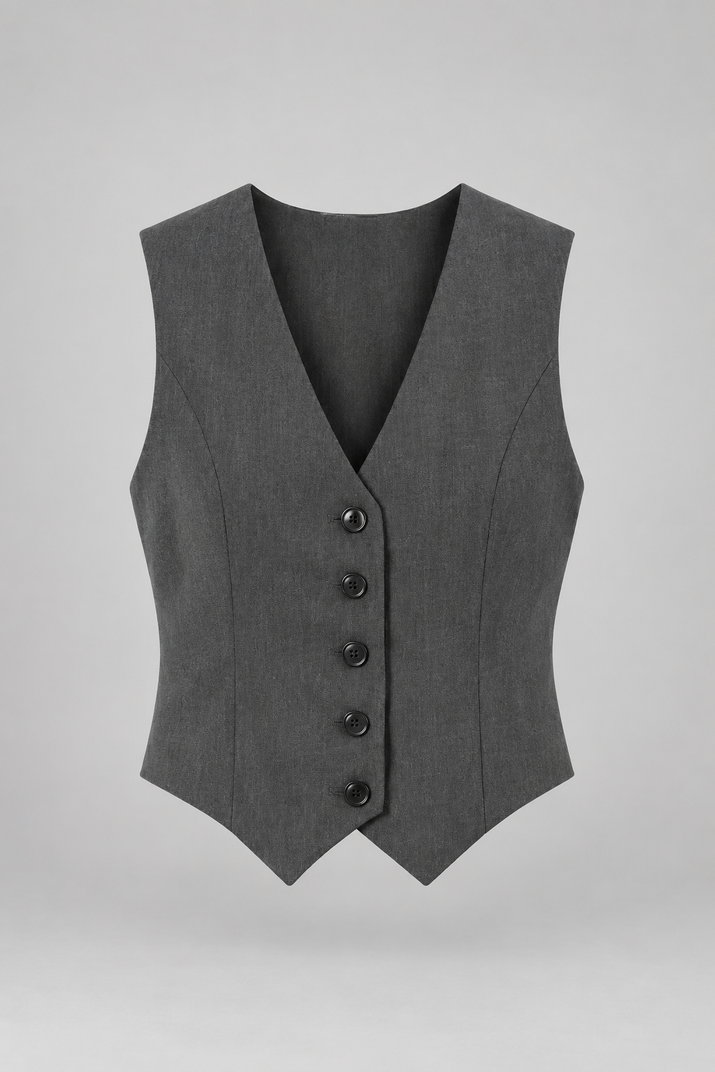 Grey Button Vest